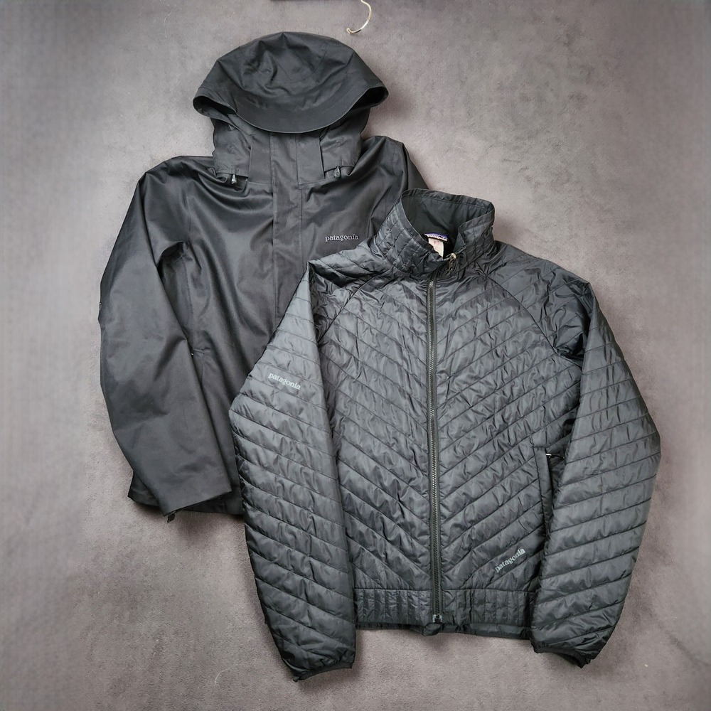 Patagonia 3-in-1 Snowbelle‎ Jacket Womens Large Black Waterproof Ski Snowboard